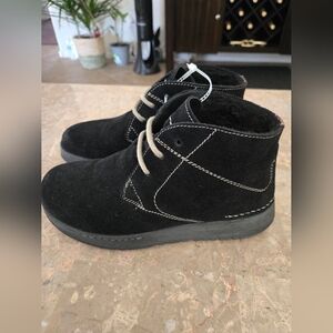 Womens Josef Seibel Anna 08 Black Suede Short Boot Shoes (Size: EU 36 US 5-5.5)